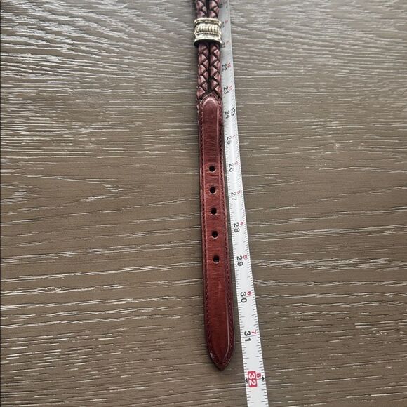 Justin Boots VNTG 1996 Brown Leather Belt Silver Buckle Conchos Western Size 28 - Picture 7 of 16